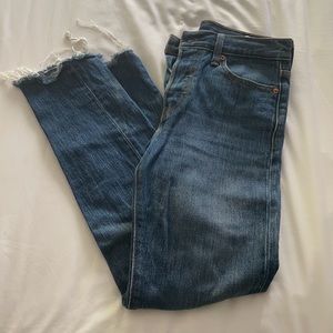 Levi’s Wedgie Fit with Raw Hem